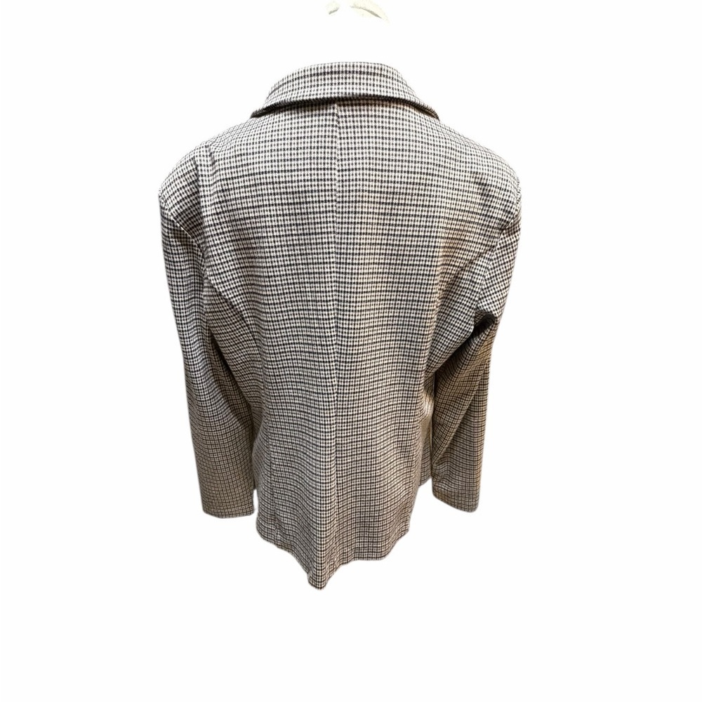 ICHI Women's Classic Brown and Tan Houndstooth Blazer XXL - Picture 6 of 16